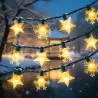 Solarny Łańcuch Świetlny LED Płatki Śniegu i Gwiazdki 10m - 8433325300999