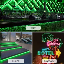 Taśma LED z układem scalonym 2835-120 zielona 50m 8mm - 8433325213015