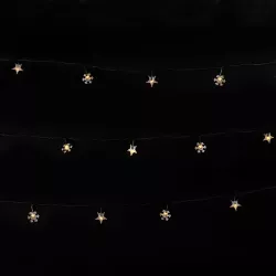 Solarny Łańcuch Świetlny LED Płatki Śniegu i Gwiazdki 10m - 8433325300999