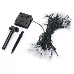 Solarny Łańcuch Świetlny LED Płatki Śniegu i Gwiazdki 10m - 8433325300999