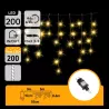 Lampki Łańcuchowe LED Sople 200 Diod 0,6m Ciepłe Migające IP44 - 8433325352646