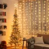 Kurtyna Świetlna LED 120 Diod Ciepła Biel 0,9x1,2m 3xAA - 8433325353087