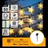 Solarny Łańcuch Świetlny LED Płatki Śniegu i Gwiazdki 10m - 8433325300999