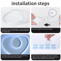 Taśma LED z układem scalonym 2835-120 niebieska 50m 8mm - 8433325213022