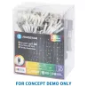 Kurtyna świetlna LED na baterie 3xAA, 156 LED - 8433325353148