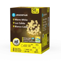 Solarna girlanda LED, bąbelkowe kulki, ciepła biel - 8433325300968