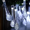 Solarna girlanda LED, krople deszczu, zimna biel - 8433325301033