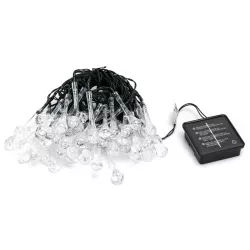 Solarna girlanda LED, krople deszczu, zimna biel - 8433325301033