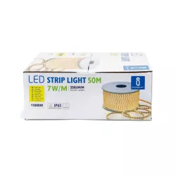 Taśma LED 230V biała ciepła wysokonapięciowa 8mm 60led/m 50mb IP65 - 8433325213046