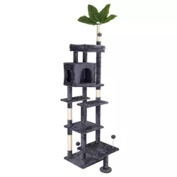 Drapak-drzewko dla kota z domkiem i platformami, wys. 190cm - 8719138148882