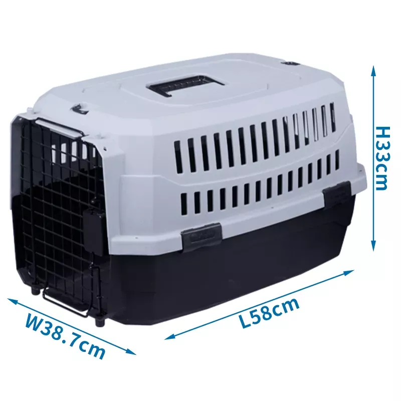 Transporter dla psa i kota M, 58x38,7x33cm, czarno-szary - 8719138025749