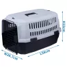 Transporter dla psa i kota M, 58x38,7x33cm, czarno-szary - 8719138025749