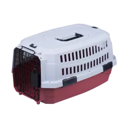 Transporter dla psa S, 47x31x26cm, czerwono-szary - 8719138025732