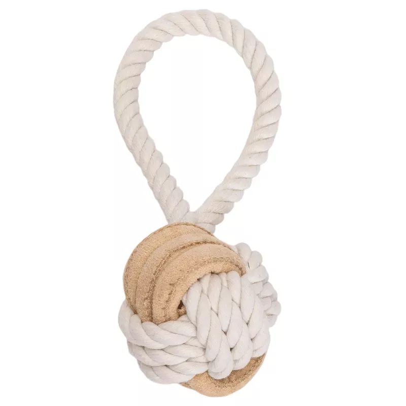 Mała zabawka z liny dla psa sznurkowa do aportowania 19x6.5cm - 8719138147731