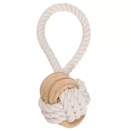 Mała zabawka z liny dla psa sznurkowa do aportowania 19x6.5cm - 8719138147731