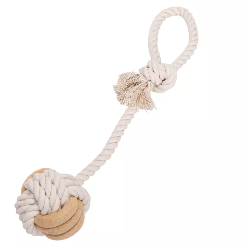 Długa podłużna zabawka z liny dla psa do przeciągania 38x6.5cm - 8719138147748