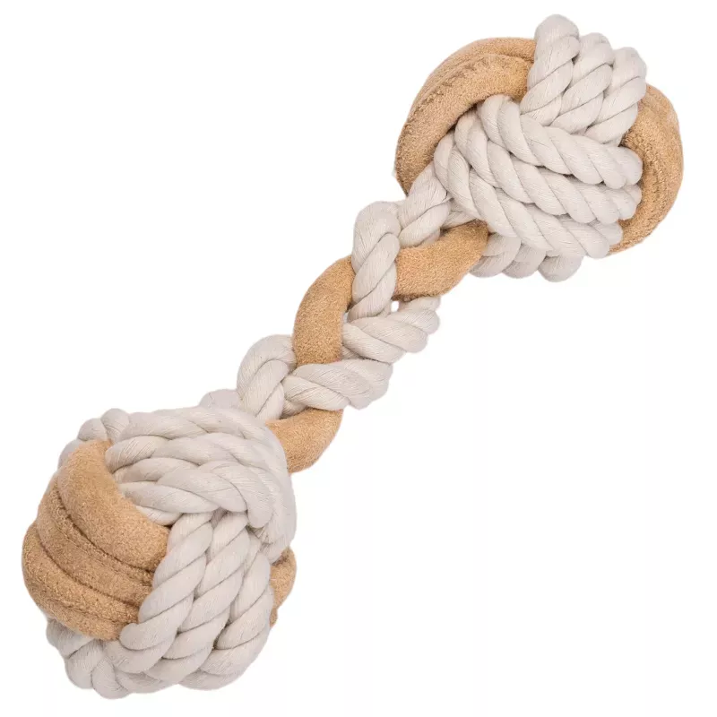 Solidna zabawka z liny dla psa dwustronna do gryzienia 22x6.5cm - 8719138147755