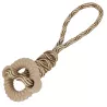 Zabawka z liny dla psa ciemny khaki kamel sznurkowa 34x10cm - 8719138147861