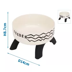 Ceramiczna miska podniesiona dla kota i psa, D14cm - 8719138148899