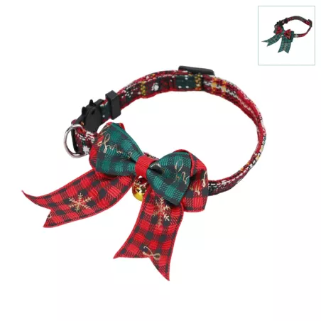 Obroża świąteczna dla psa i kota z muszką, L23-40cm - 8719138144662