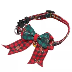 Obroża świąteczna dla psa i kota z muszką, L23-40cm - 8719138144662