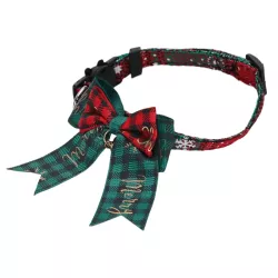 Obroża świąteczna dla psa i kota z muszką, L23-40cm - 8719138144662