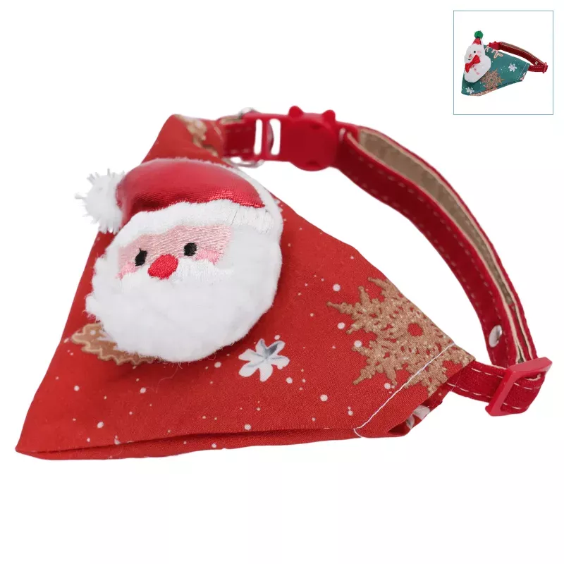 Bandana świąteczna dla psa i kota z Mikołajem, L23-40cm - 8719138144655