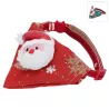 Bandana świąteczna dla psa i kota z Mikołajem, L23-40cm - 8719138144655