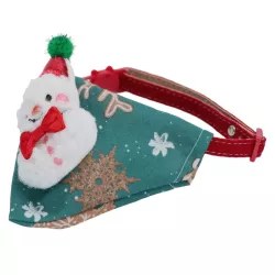 Bandana świąteczna dla psa i kota z Mikołajem, L23-40cm - 8719138144655