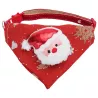Bandana świąteczna dla psa i kota z Mikołajem, L23-40cm - 8719138144655