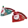 Bandana świąteczna dla psa i kota z Mikołajem, L23-40cm - 8719138144655