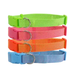 Obroża dla psa, imitacja nylonu, kropkowana, rozmiar M - 8719138036295