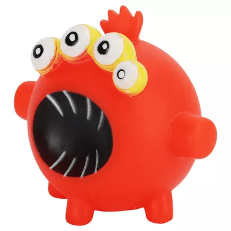 Piszcząca zabawka winylowa dla psa, Potworek Czterooki, 10cm - 8719138148165