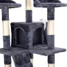 Drapak-drzewko dla kota z domkami, ciemnoszary, 170cm - 8719138148868