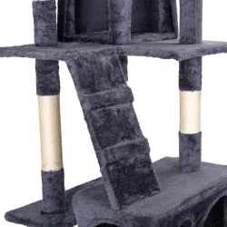 Drapak-drzewko dla kota z domkami, ciemnoszary, 170cm - 8719138148868