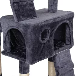 Drapak-drzewko dla kota z domkami, ciemnoszary, 170cm - 8719138148868