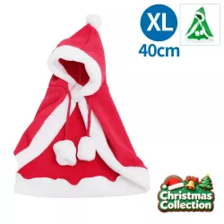 Świąteczna peleryna dla psa z kapturem, rozmiar XL - 8719138144716