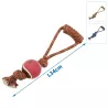 Dwukolorowy sznur bawełniany z piłeczką tenisową dla psa – 34 cm - 8719138026630