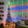 Kurtyna świetlna LED na baterie 3xAA, 372 LED, multikolor - 8433325353209
