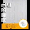Kurtyna świetlna LED na baterie 3xAA, 156 LED, ciepła biel - 8433325353094