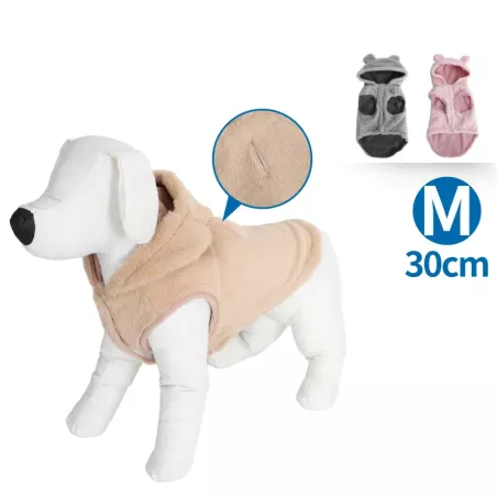 Polarowa bluza dla psa z kapturem i uszkami 3D, rozmiar M - 8719138141494