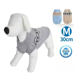Sweter dla psa z geometrycznym wzorem - rozmiar M (30cm) - 8719138141944