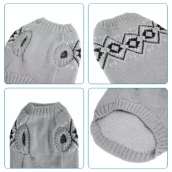 Sweter dla psa z geometrycznym wzorem - rozmiar XXL (45cm) - 8719138141975