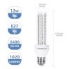 Żarówka LED U-kształtna 3U E27 12W, zimna biel 6500K, 1180lm - 8433325176068