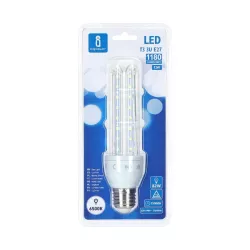 Żarówka LED U-kształtna 3U E27 12W, zimna biel 6500K, 1180lm - 8433325176068