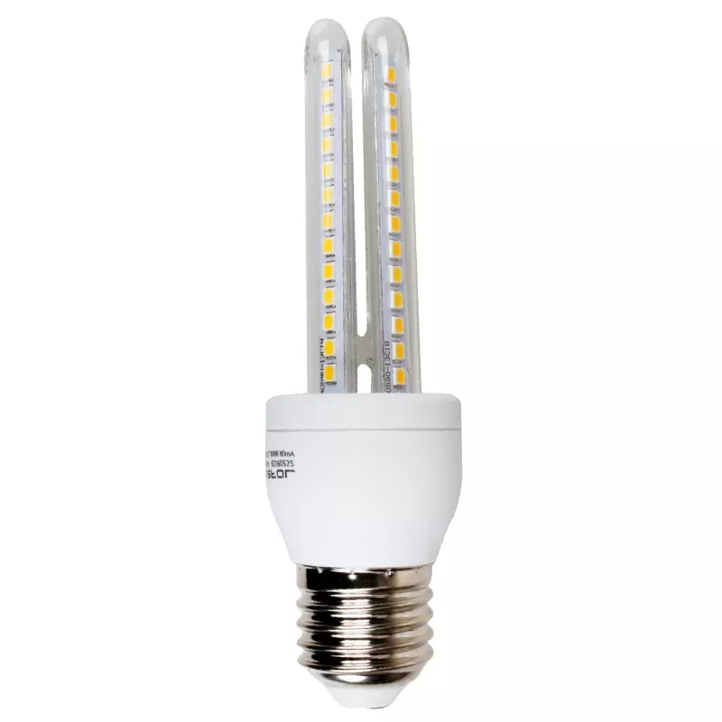 Żarówka LED U-kształtna 2U E27 8W, ciepła biel 3000K, 730lm - 8433325176105