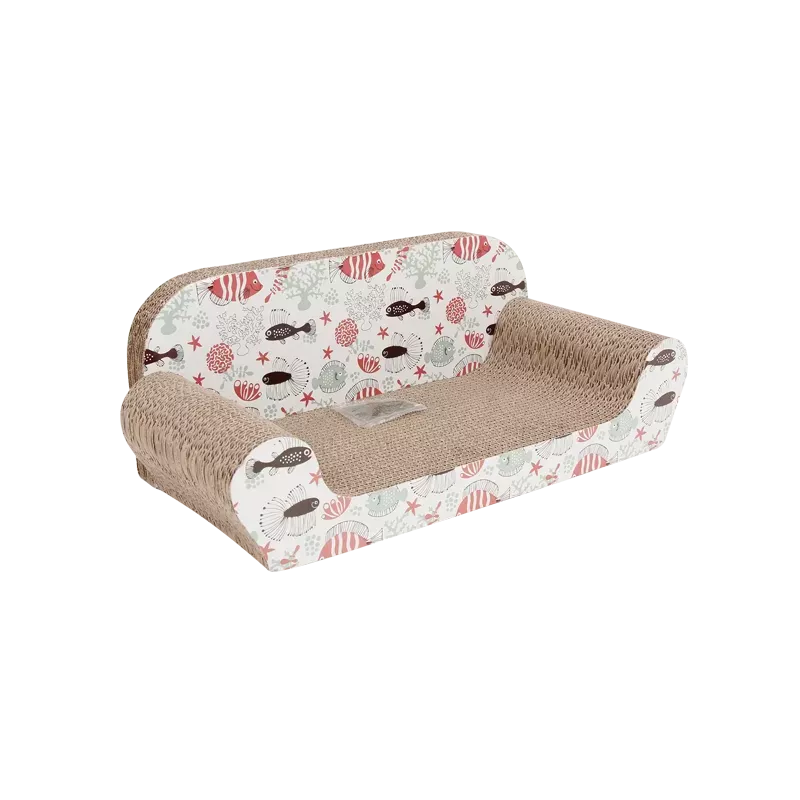 Kartonowy drapak dla kota - sofa, z kocimiętką - 8719138026470