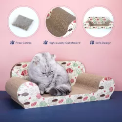 Kartonowy drapak dla kota - sofa, z kocimiętką - 8719138026470