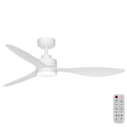 Wentylator sufitowy z oświetleniem LED 52 cale 3 łopatki biały - 8433325409074