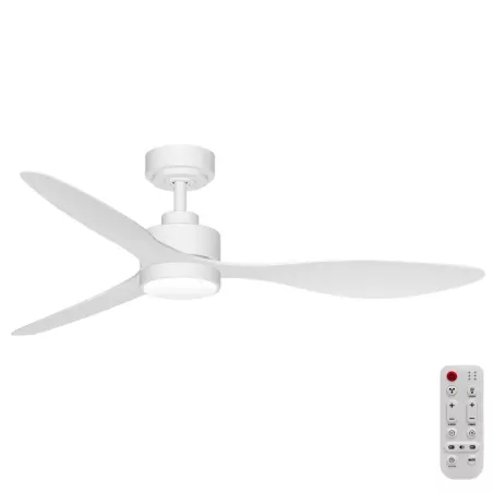 Wentylator sufitowy z oświetleniem LED 52 cale 3 łopatki biały - 8433325409074
